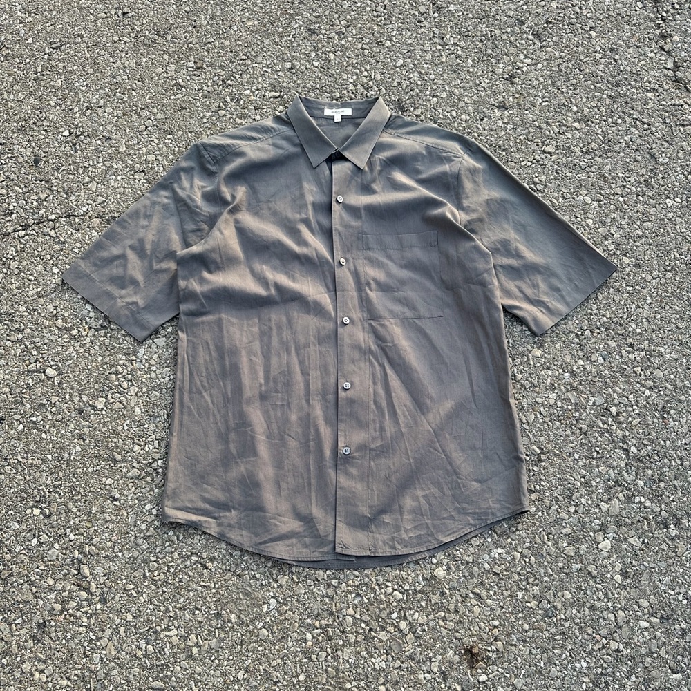 Helmut Lang Charcoal Chest Pocket Button Down Shirt